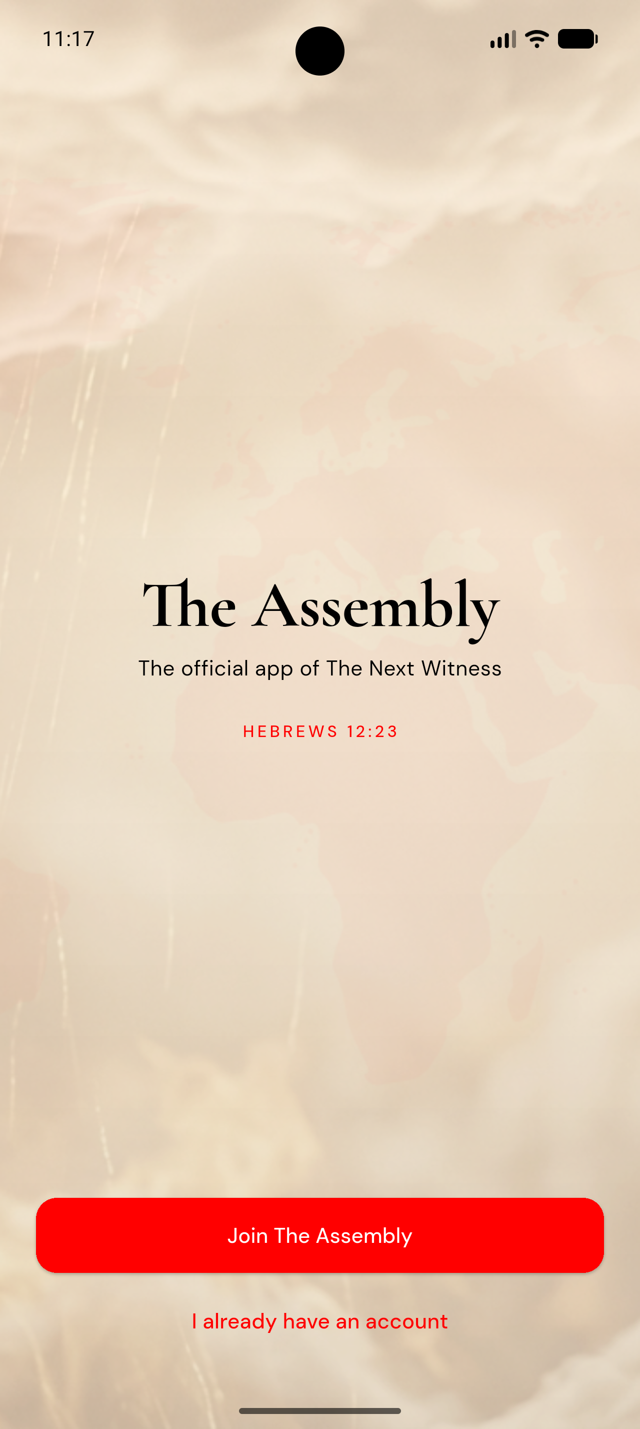 The Assembly — Home screen